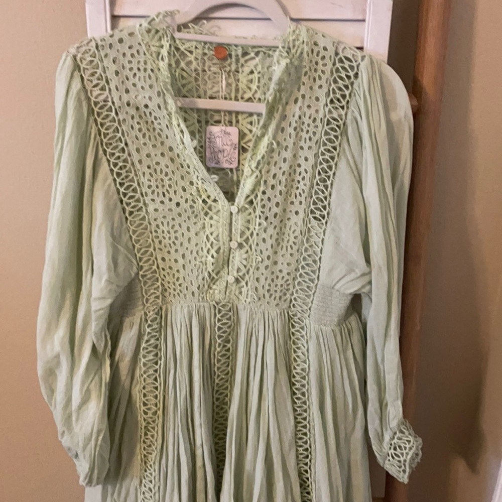 Free People Lt green dress